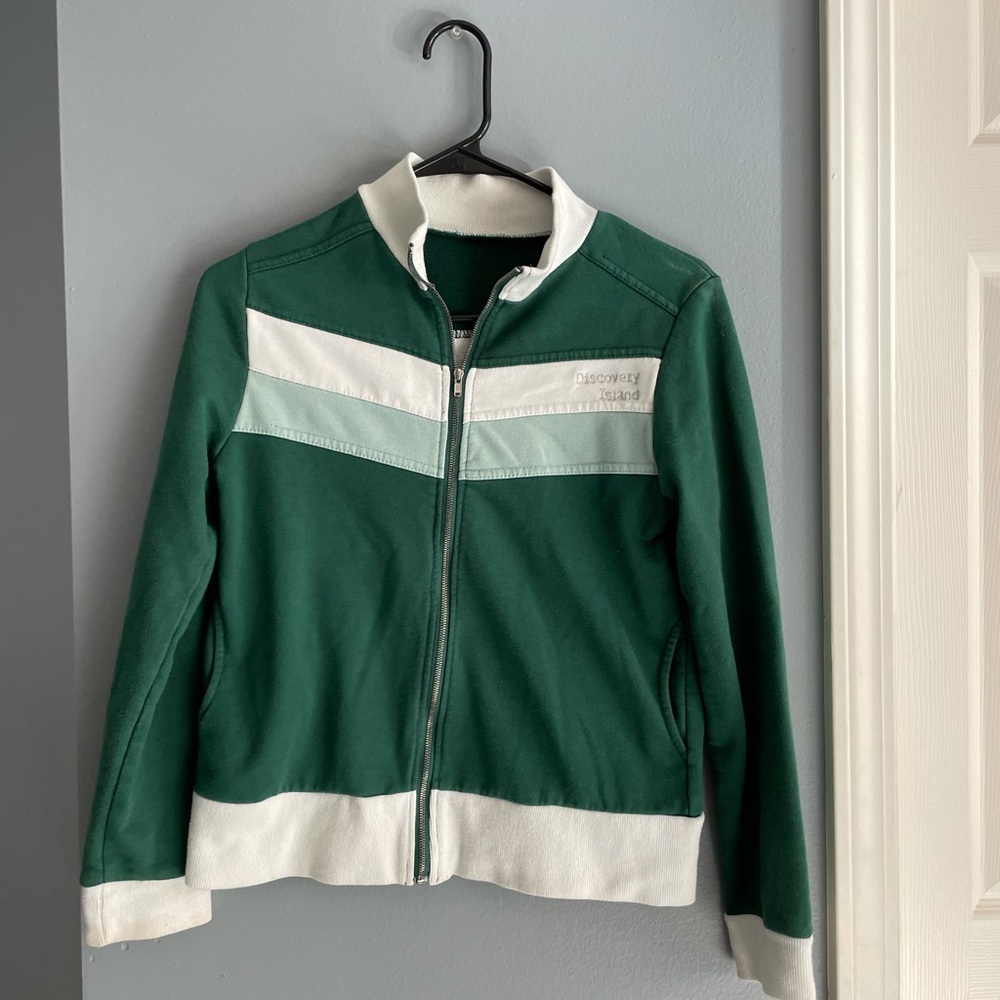 vintage green zip up